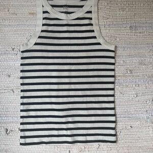Striped Sleeveless Ribbed Top